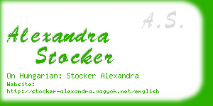 alexandra stocker business card